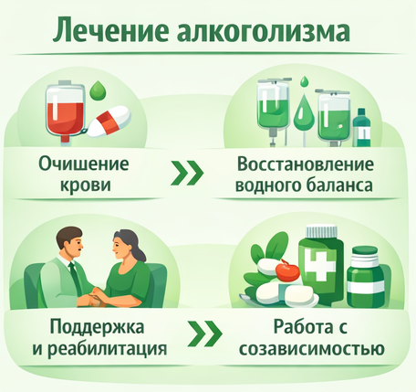 лечение алкоголизма в Каргополе этапы